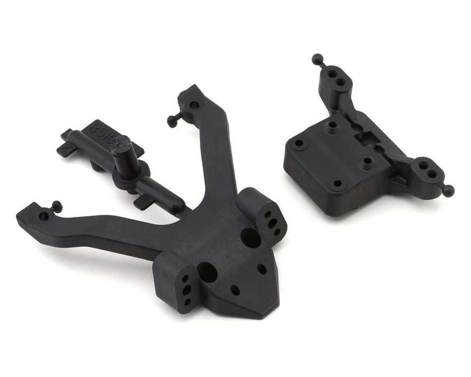 71183 Team Associated RC10B6.4 Factory Team Angled Top Plate & Ballstud Mount (Carbon) (RC10SC6.4/RC10T6.4)