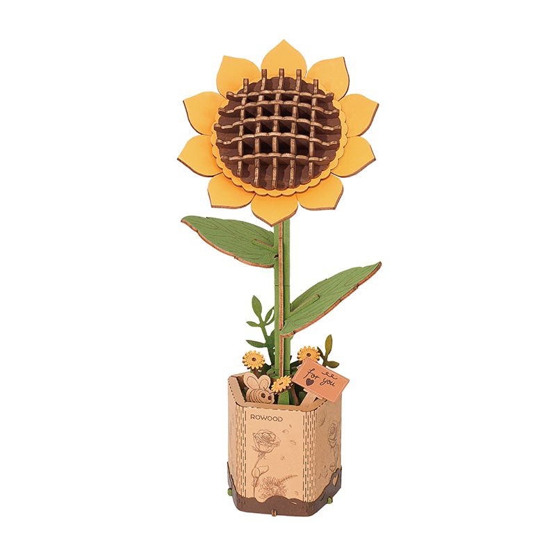 ROETW011 Rowood DIY Sunflower 3D Wooden Puzzle