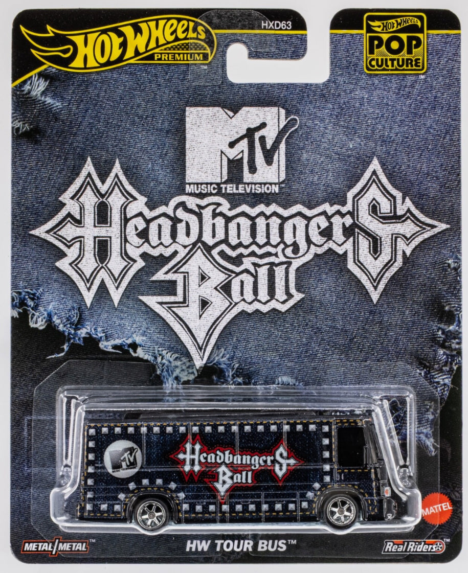 Hot Wheels Premium Pop Culture MTV Headbangers Ball Tour Bus