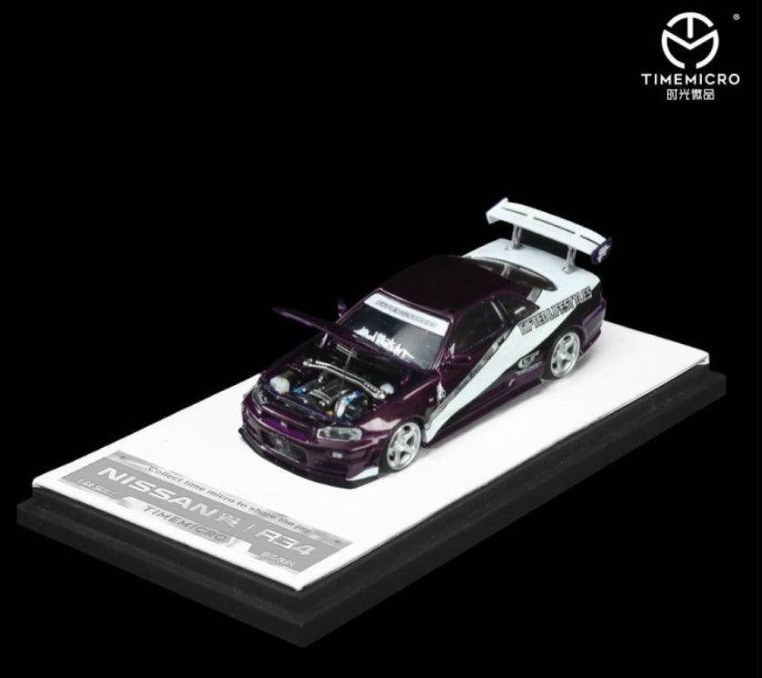 TimeMicro NIssan GTR (R34) Purple Latte Normal Edition