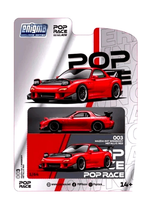PopRace Mazda RX7 Widebody Metallic Red (Enigma Exclusive Edition)