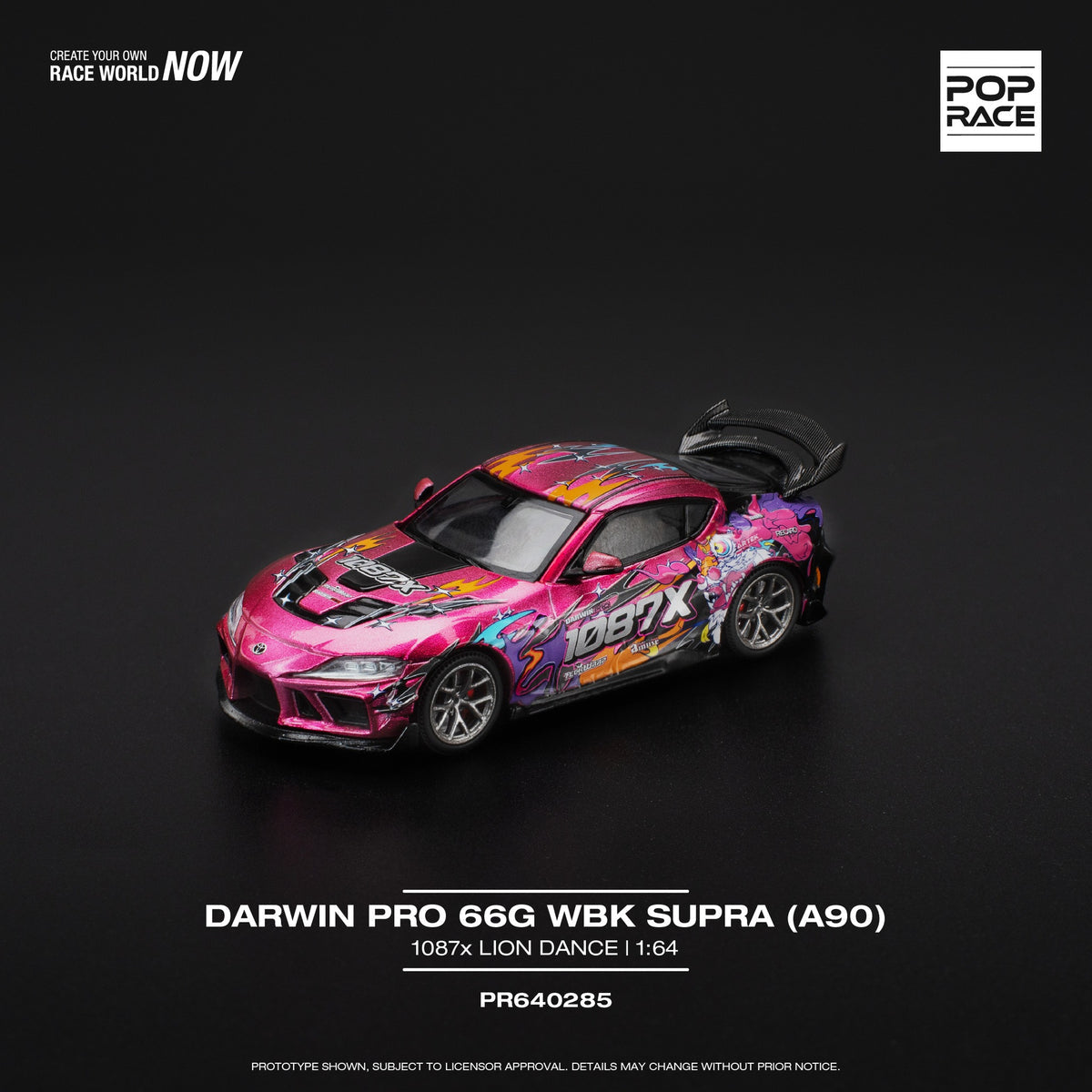 PopRace Darwin PRO 66G WBK Toyota Supra (A90) 1087X Lion Dance