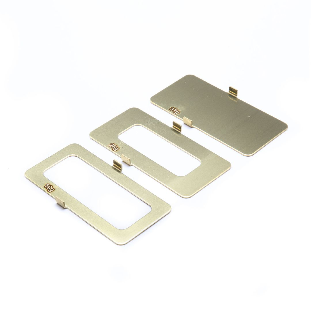 TLR331045 TLR Brass Battery Weight Set, 19g, 26g, 37g