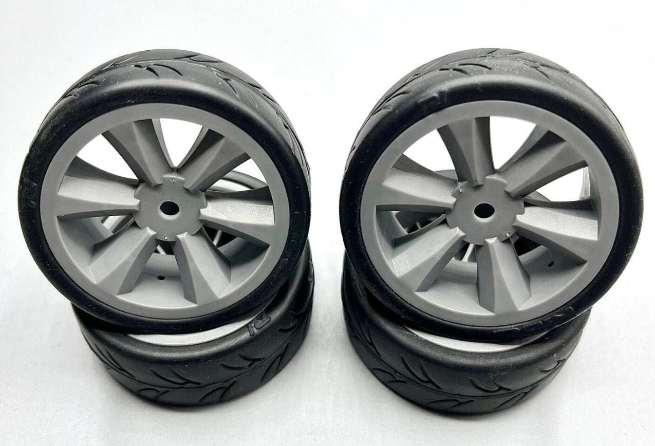 Gravity RC USGT belted pre glued tires ( Edge wheel, grey) (4)