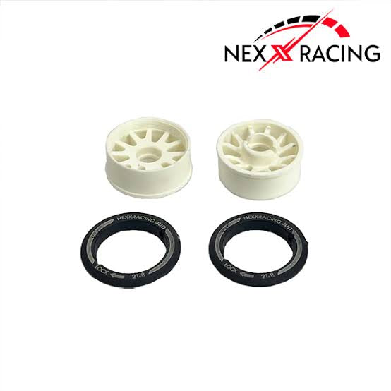 NXUSA-EVO-F-0-W Nexx Racing “JUD” threaded carbon-fiber reinforced EVO Flanged Front Wheels (2)