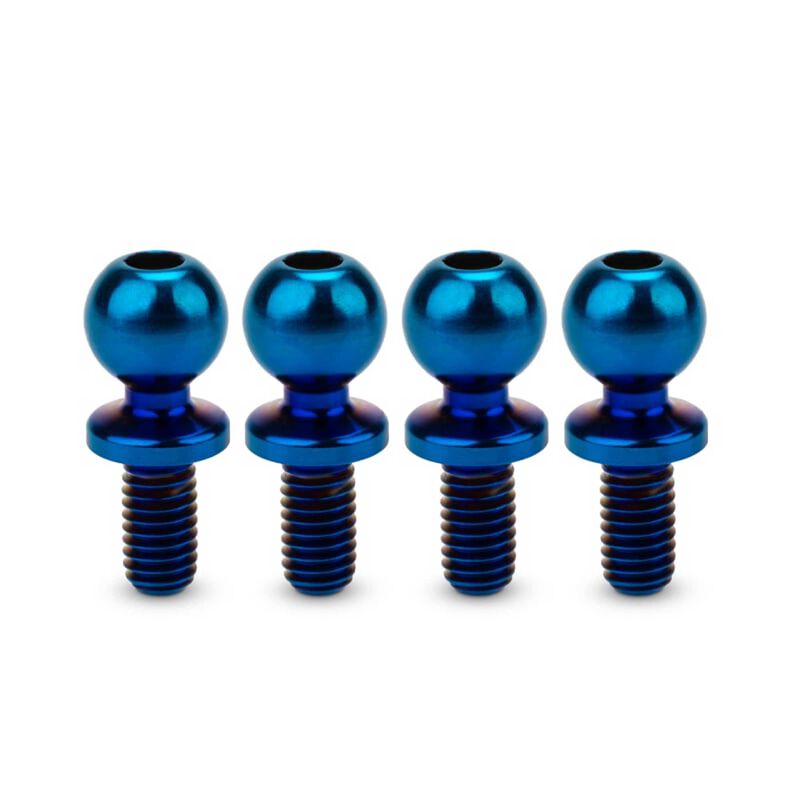 JCO5132-1 JConcepts Revolved Titanium Ball Stud 5.5 x 6mm, Burnt Blue, 4pc