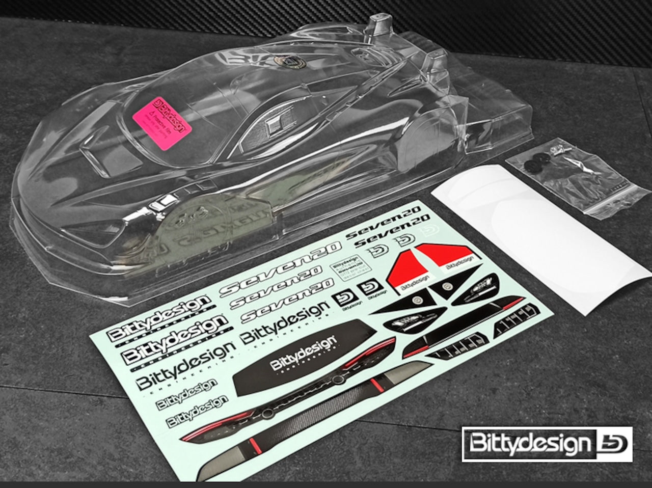 Bittydesign Seven20 Clear Body for 1/12 Scale Supastox GT12 Class