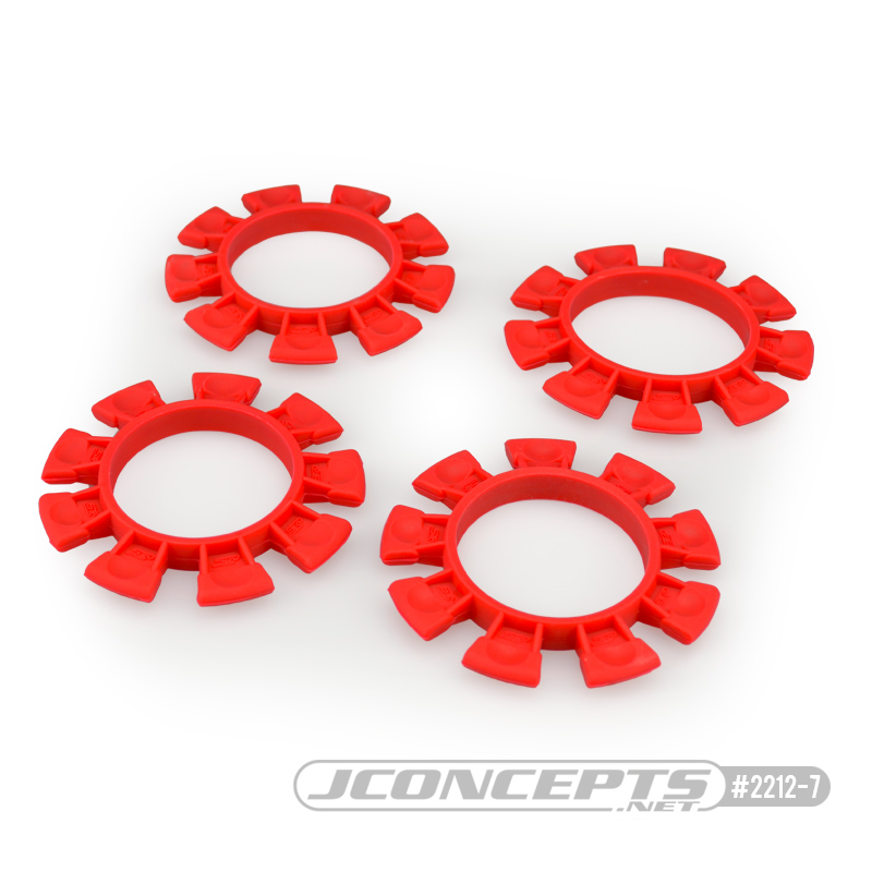 JCO2212-7 JConcepts Satellite Tire Gluing Rubber Bands - Red - Fits 1/10th, SCT and 1/8th Buggy