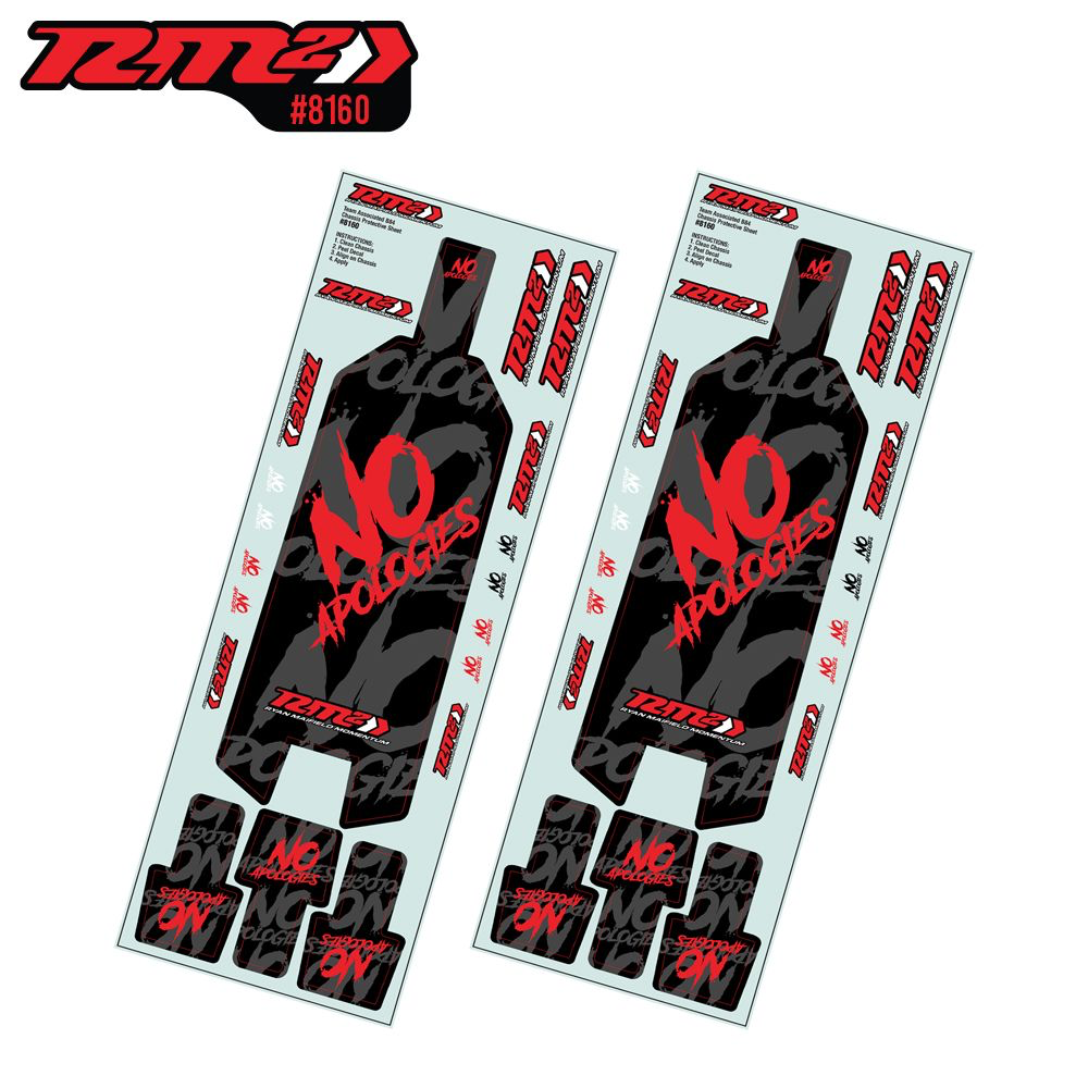 JCO8160 JConcepts RM2, No Apologies B84 Pre-cut Chassis Protective Sheet, 2pc