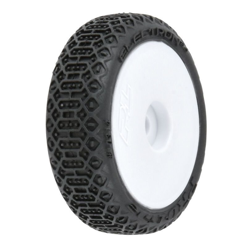 PRO1031413 Pro-Line Racing Electron 2.0 Mounted White (4) for Losi Micro-B