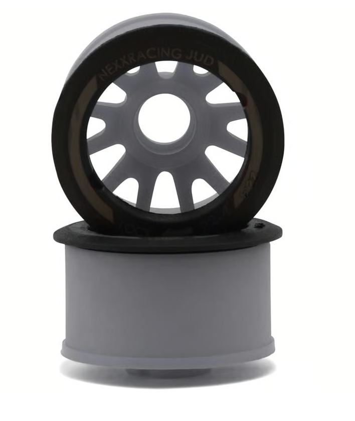 NEXX Mini-Z RWD "JUD" EVO Rear Threaded Side-Wall Carbon Fiber Rims (2mm Offset) (Grey) (2)