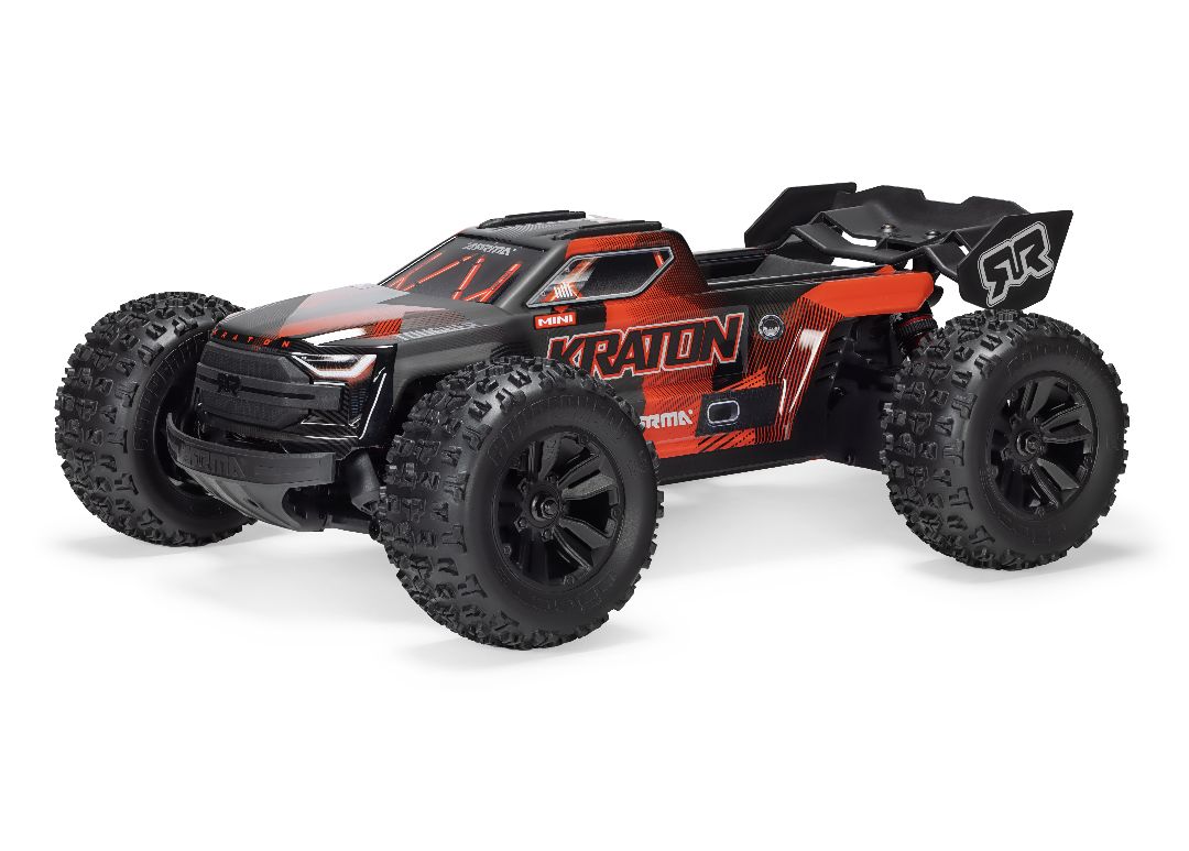 ARA2508T1 Arrma 1/16 Mini KRATON 223S Brushless DSC 4x4 RTR - Black/Red