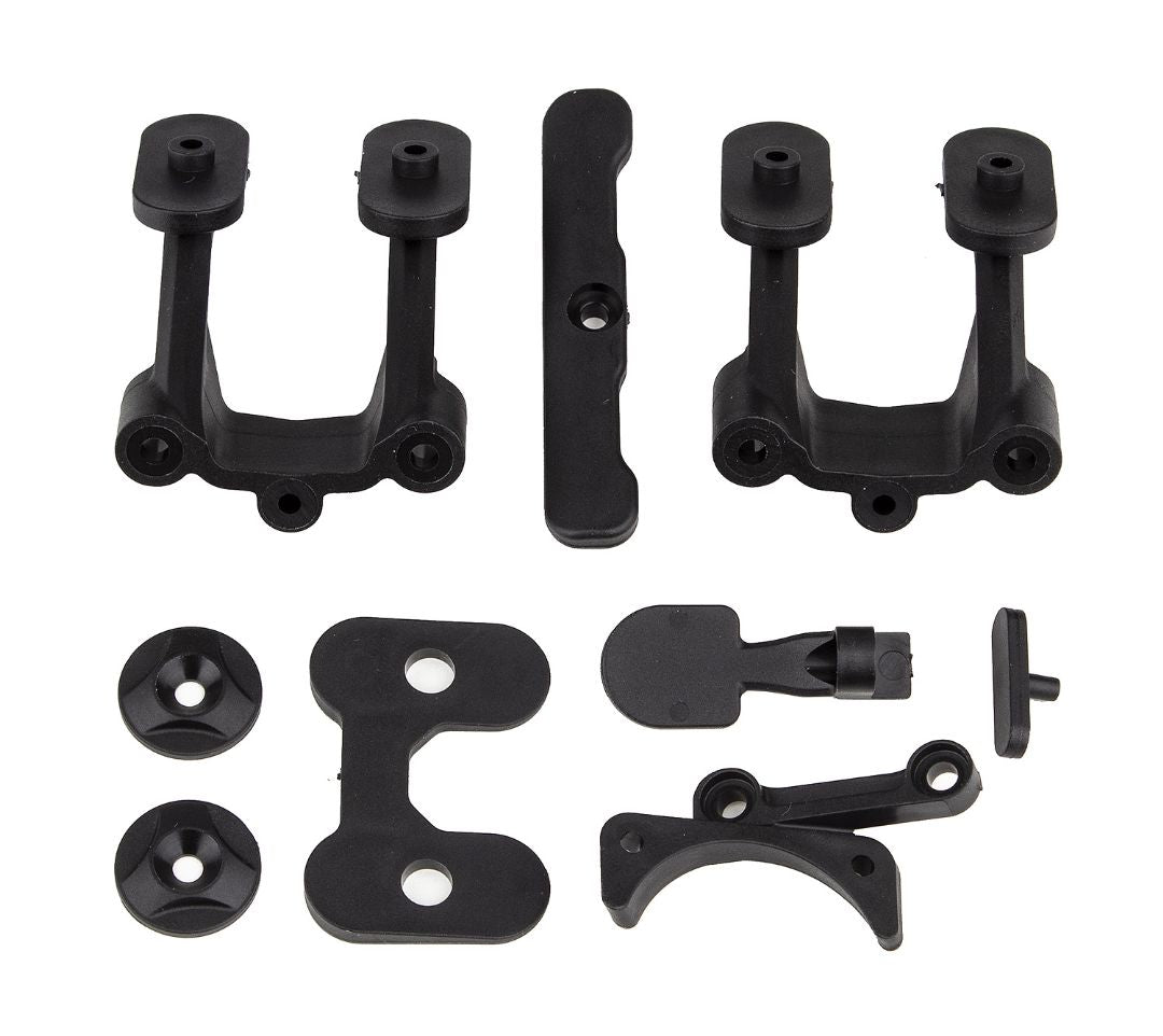 ASC92312 Team Associated RC10B74.2 Rear Body/Wing/Fan Mounts and Bumper