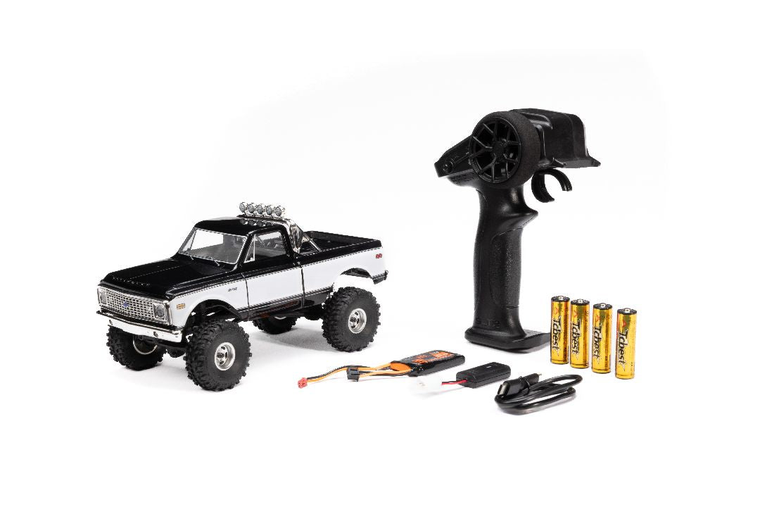 AXI-3408T1 Axial SCX24 1971 Chevrolet C10 1/24 4WD RTR Scale Mini Crawler (Black) w/2.4GHz Transmitter