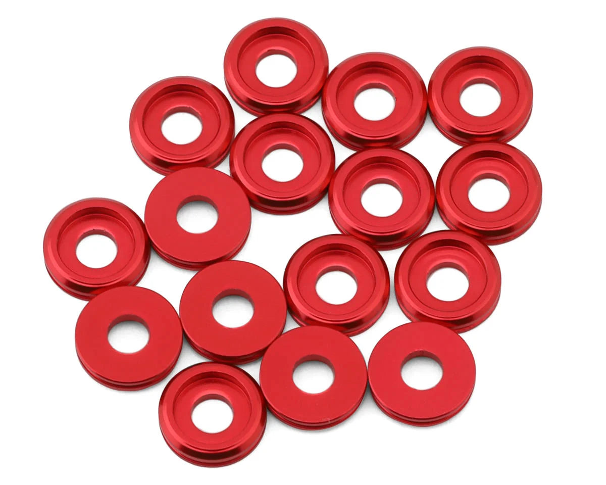 TBR-6061BHWKITR Team Brood 3mm 6061 Aluminum Button Head Washer (Red) (16)