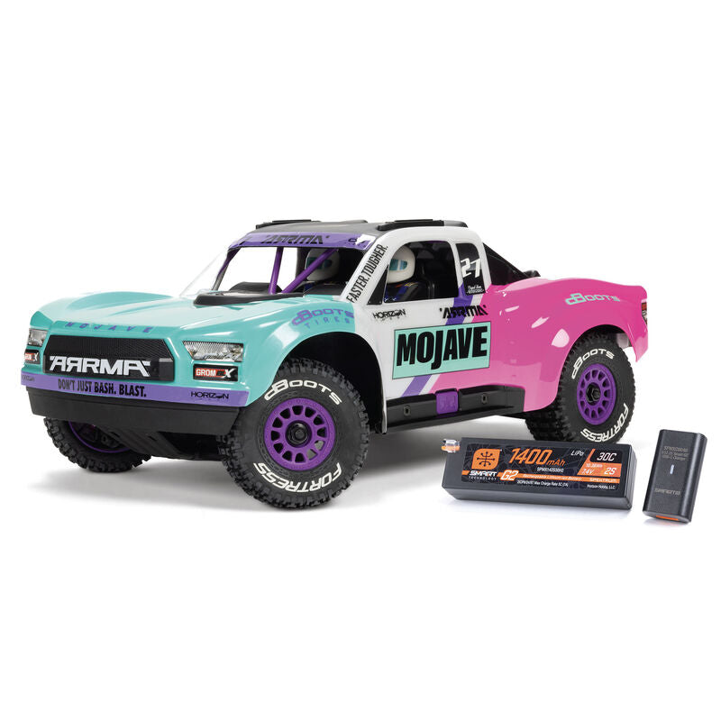 ARA2304ST1 - 1/16 MOJAVE GROM 223S DSC 4X4 RTR Brushless Desert Truck, Teal (Battery & Charger Included)