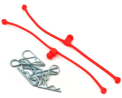2248 DuBro Body Klip Retainers w/Body Clips (Red)