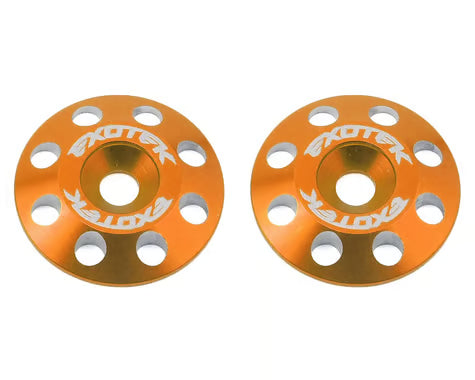1678ORG Exotek Flite V2 16mm Aluminum Wing Buttons (2) (Orange)