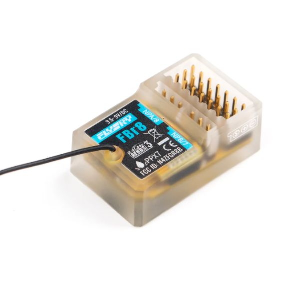 FLYFS-FBR8L Flysky FBr8 2.4GHz 8 Channel Rec (Waterproof, Long Antenna)