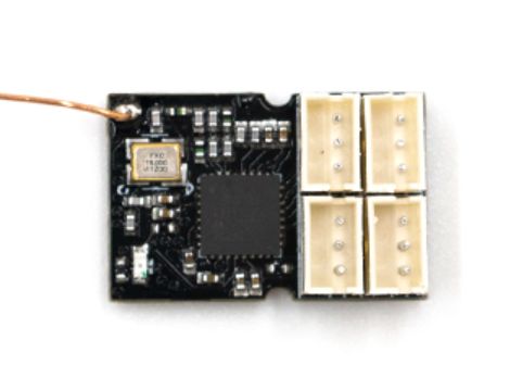 FLYFS-R4M - Flysky 2.4Ghz 4 Ch. Receiver w/ ANT (1 Way, Ext Antenna, Mini Rec)