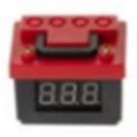 HDTSM04003C Hobby Details 1/10 Battery Box with Voltage Display - Red/Black