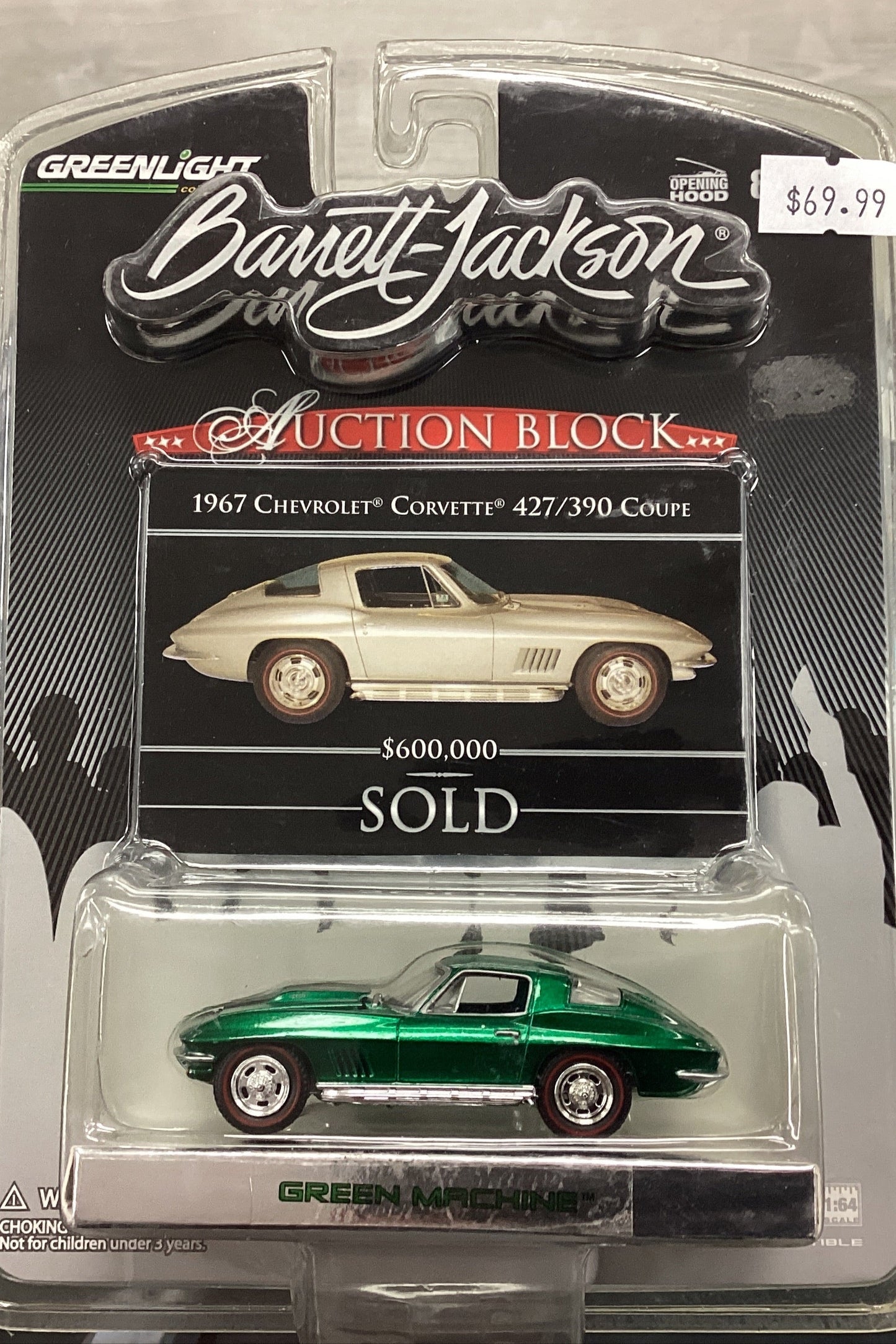 Green Light Barret Jackson Auction Block 1967 Chevrolet Corvette 427/390 Coupe