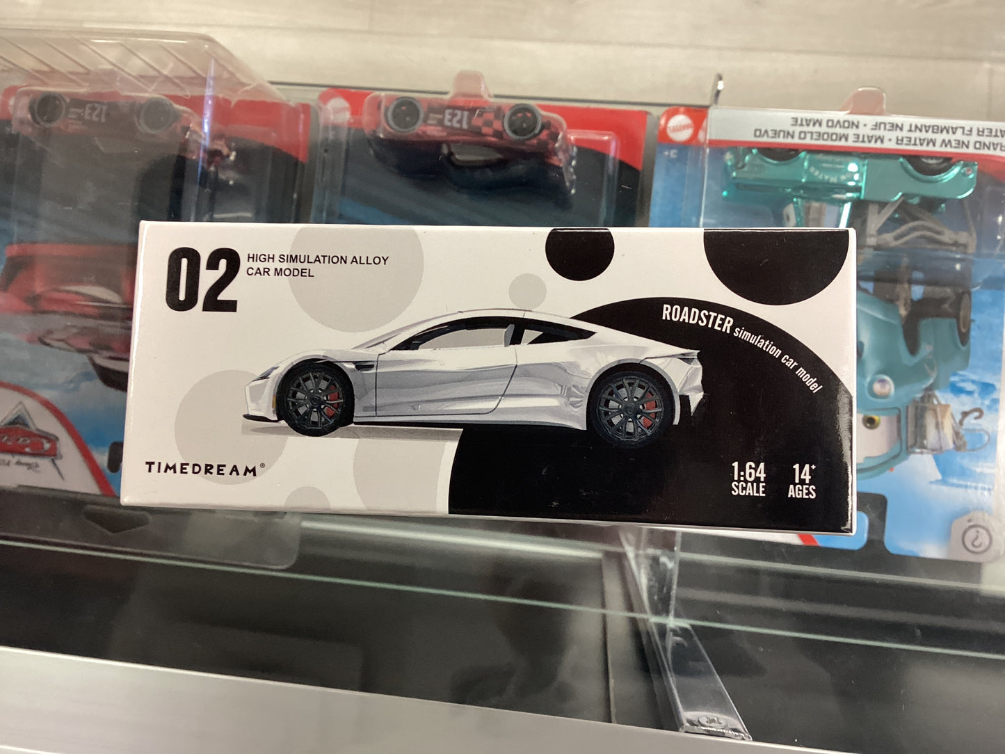 HE Time Dream High Simulation Alloy Car Model Tesla Roadster White