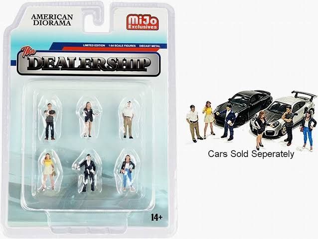 MiJo Exclusives The Dealership American Diorama Limited Edition 1/64 Scale Figures Diecast Metal