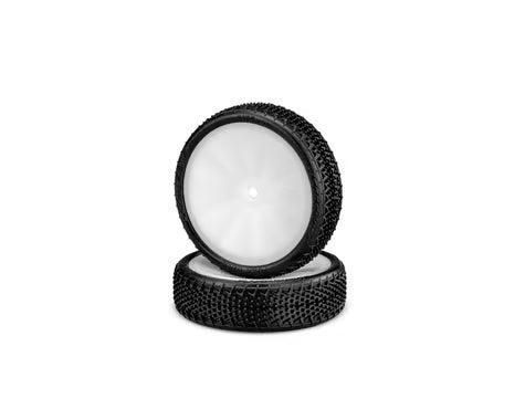 JCO3165-101011 JConcepts Fuzz Bite LP 2.2" Pre-Mounted 2WD Front Buggy Carpet Tires (White) (2) w/12mm Hex (Pink)