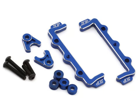 JCO5195-1 JConcepts Associated RC10B7/RC10B7D Aluminum Battery Hold Down Set (Blue)