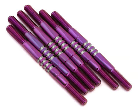 JCO5290P JConcepts RC10 B7/B7D Fin Titanium Turnbuckle Set (Purple) (6)