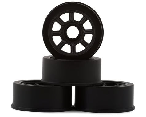 MZH020GM Kyosho RWD Watanabe Eight Spoke Wheels (Black) (4) (0mm Offset)