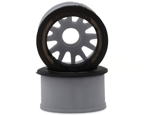 NXUSA-EVO-R+0-G Nexx Racing Mini-Z RWD "JUD" EVO Rear Threaded Side-Wall Carbon Fiber Rims (0mm Offset) (Grey) (2)