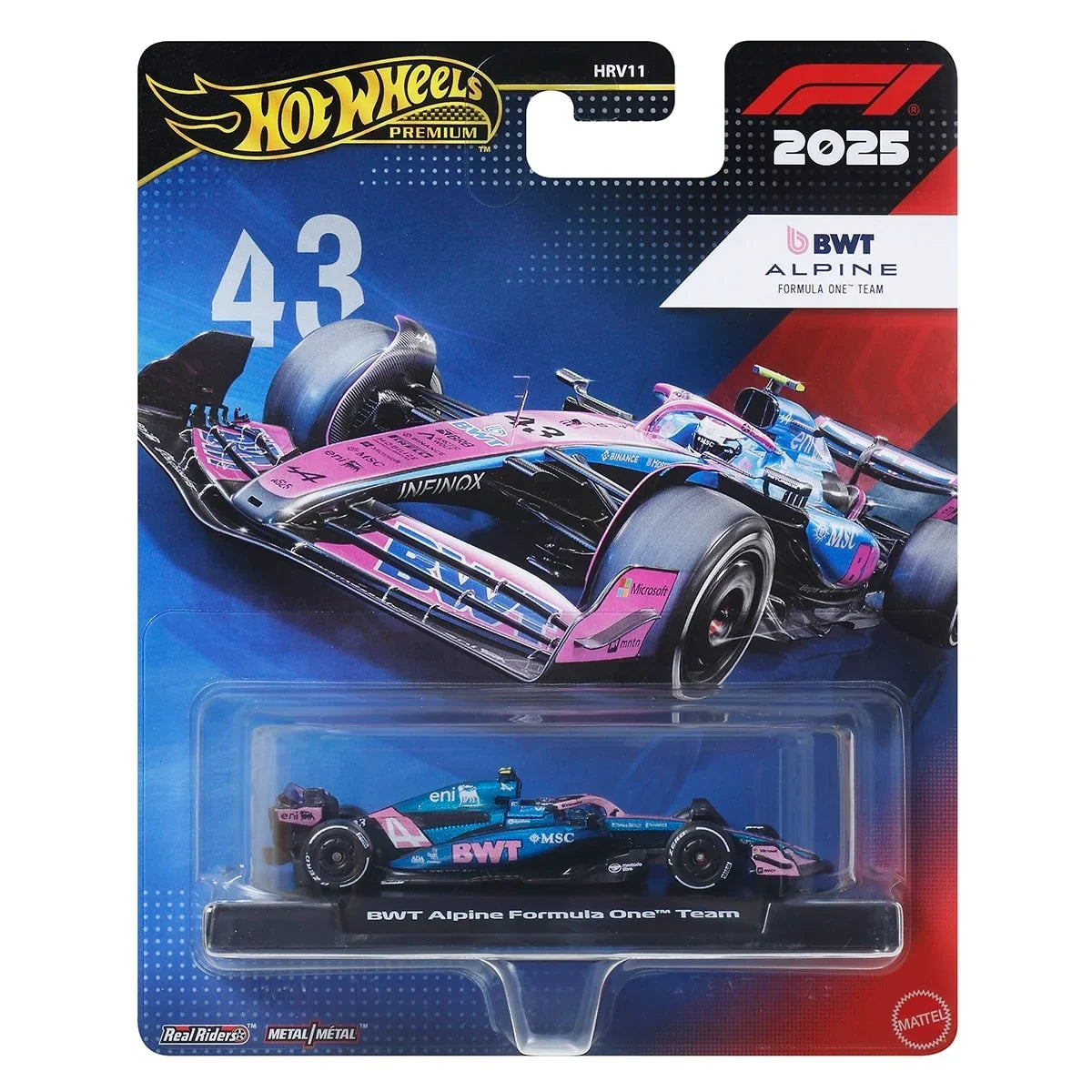 Hot Wheels Premium (F1 2025) BWT Alpine Formula One #43