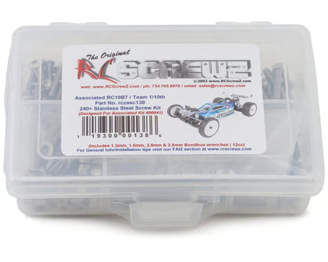 RCZASC138 RC Screwz Team Associated RC10B7/B7D Stainless Steel Screw Kit