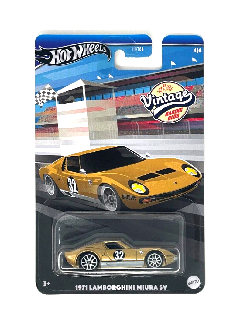 HE Hot Wheels Vintage Racing Club 1971 Lamborghini Miura SV