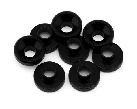 REEFS48 Reefs RC Aluminum Countersunk Servo Washers (Black) (8)