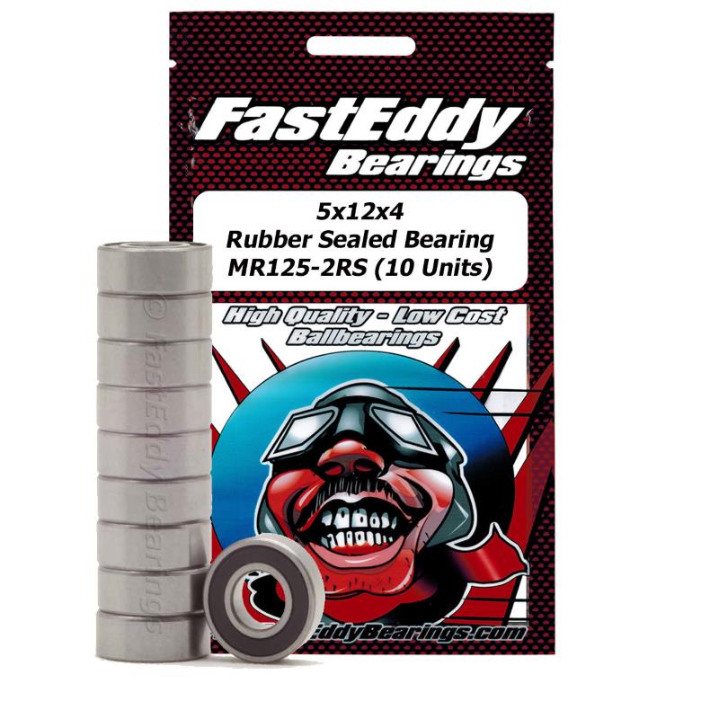 TFE1462 Fast Eddy 5x12x4 Rubber Sealed Bearing MR125-2RS (10)