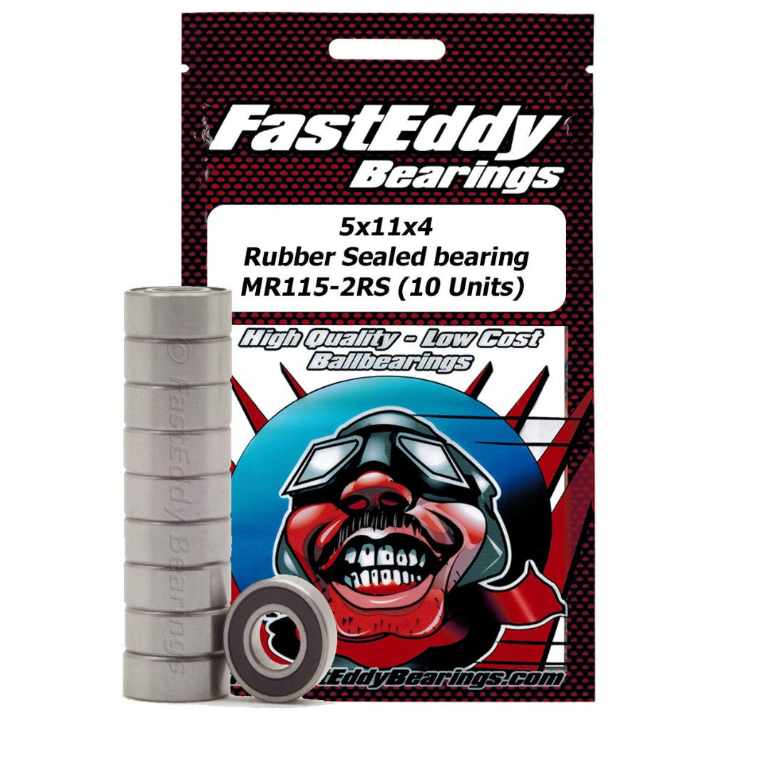 TFE268 Fast Eddy 5x11x4mm Rubber Sealed Bearing (10 Units)