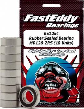 Fast Eddy Sealed Bearing Set Rubber 6x12x4 MR126-2RS (10)