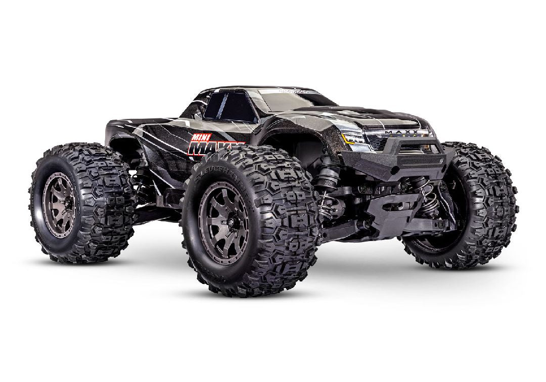 TRA107154-1BLACK Traxxas Mini Maxx Brushless 1/16 4WD RTR Monster Truck (Black) w/TQ 2.4Ghz Radio, Battery