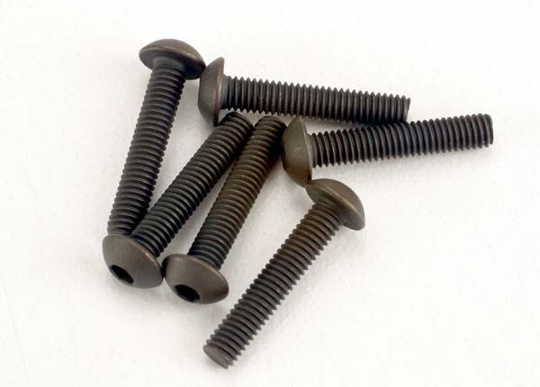 TRA2579 Traxxas 3x15mm Button Head Screws (Hex Drive)(6)