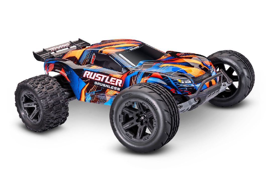 TRA37454-4ORANGE Traxxas Rustler VX3 1/10 RTR 2WD Brushless Stadium Truck (Orange) w/VX3 ESC, TQi Sport 2.4GHz Radio & TSM