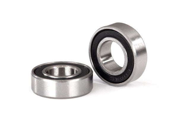 TRA5118A Traxxas 8x16x5mm Ball Bearing (2) Black Rubber Sealed