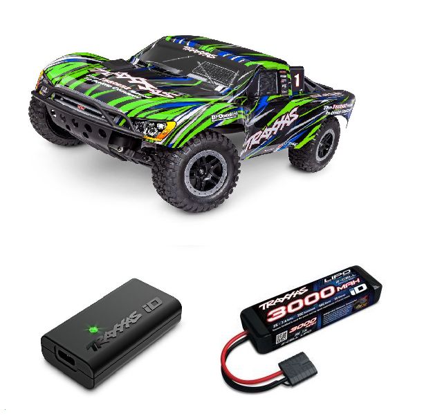 TRA58334-4GREEN Traxxas 1/10 Slash BL-2S HD 2wd RTR - Green w/ Charger & Battery