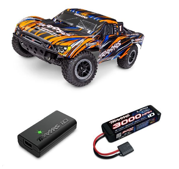 TRA58334-4ORANGE Traxxas 1/10 Slash BL-2S HD 2wd RTR - Orange w/Charger & Battery