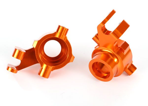 TRA8937A Traxxas Steering Blocks, 6061-T6 Aluminum (Orange-Anodized), Left And Right