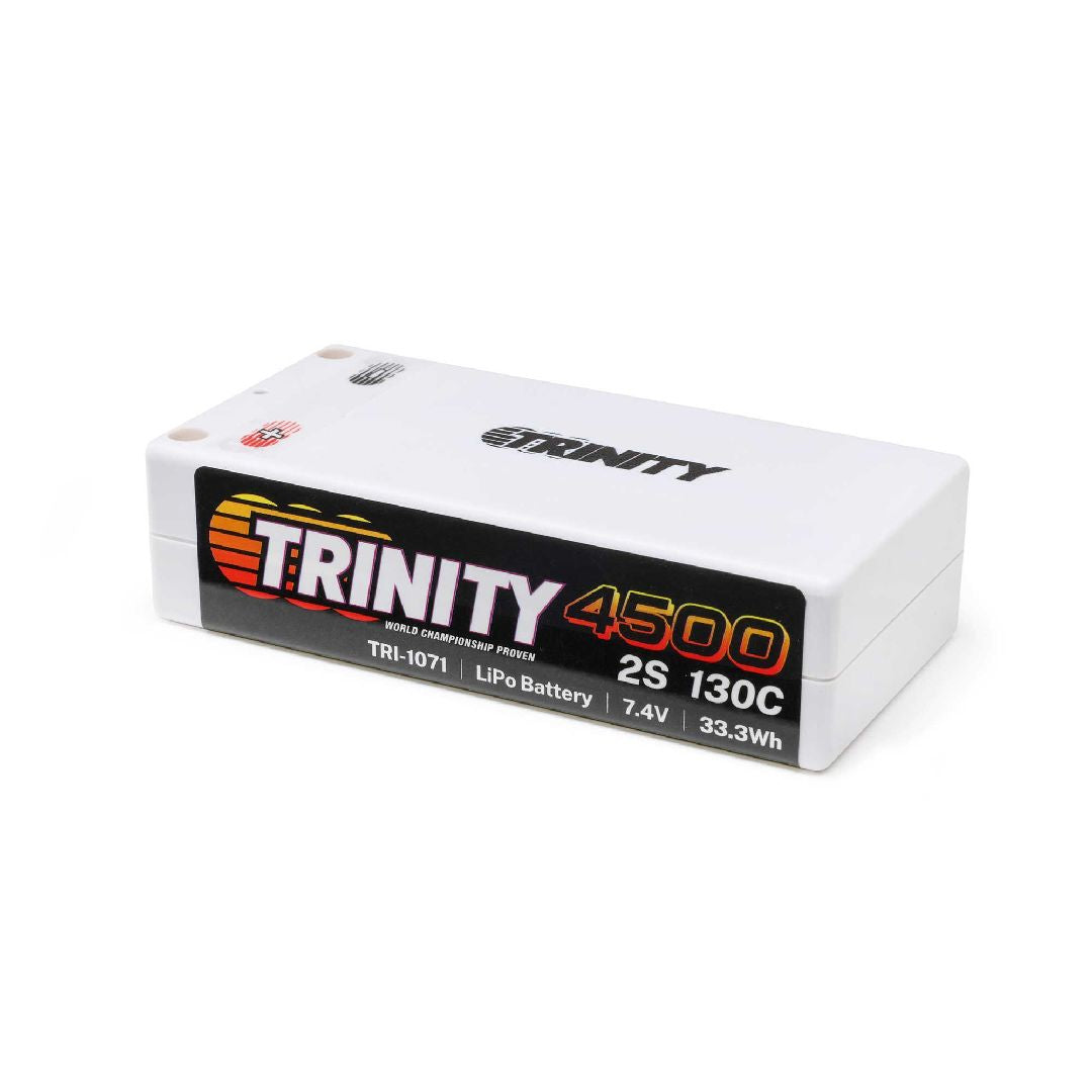 TRI-1071 Trinity 4500mah 2S 7.4V 130C Shorty Battery 5mm Bullets