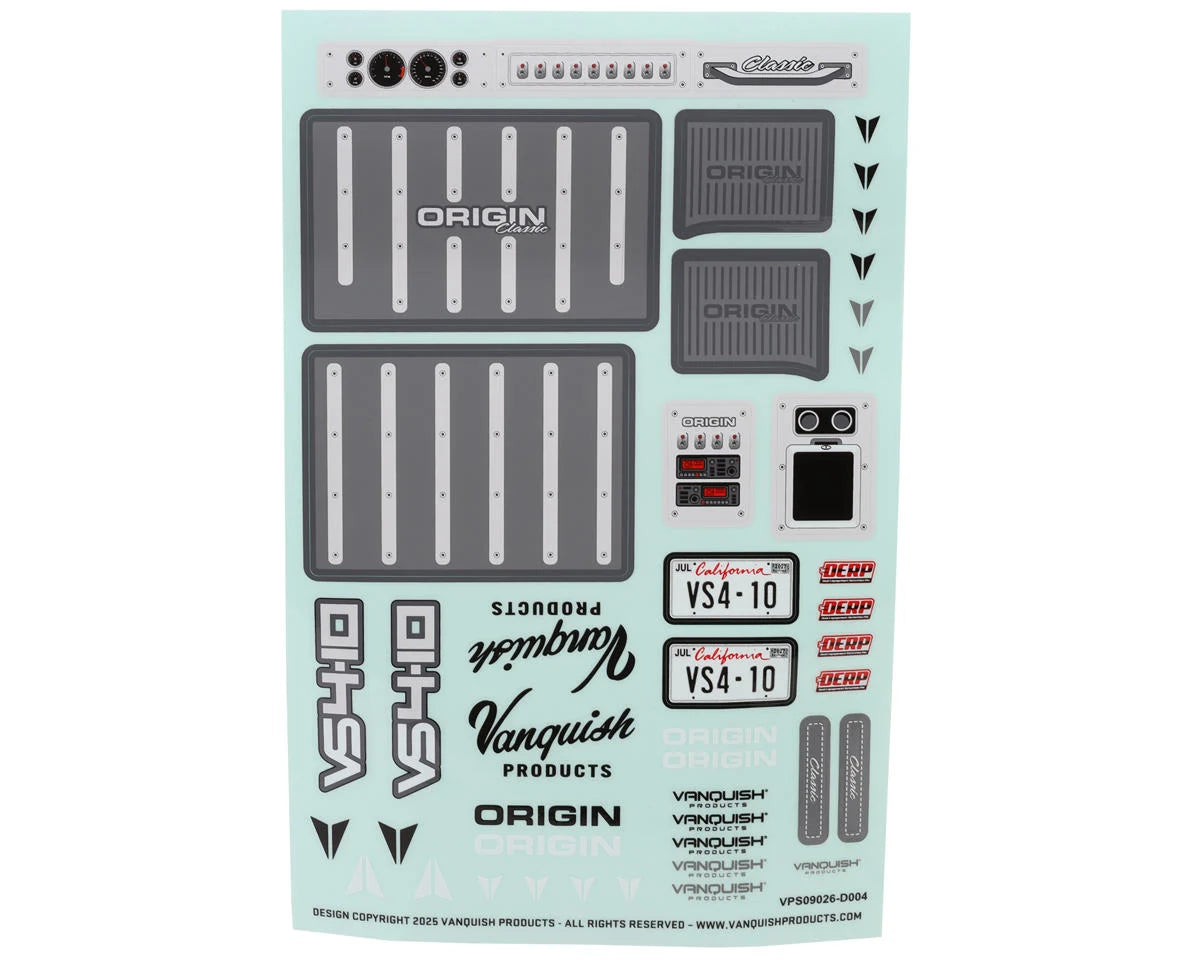 VPS10118 Vanquish Products VS4-10 Origin Classic Body Interior & Accessories Set (Clear)