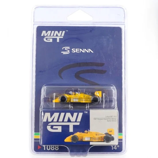HE MGT01088 Mini GT Lotus 99T #12 Ayrton Senna 1987 Monaco Grand Prix